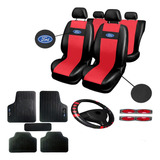 Kit Capa Couro Banco Carro Tapete Volante Ford Promoção