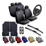 Kit Capa Couro Banco Chevrolet Corsa Classic Tapete Palhetas