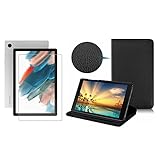 Kit Capa Couro Giratória E Película De Vidro 9H Para Tablet Galaxy Tab A8 10 5 X200 X205 