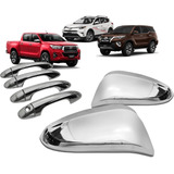 Kit Capa Cromada Maçaneta Retrovisor Hilux 2016 17 18 2019