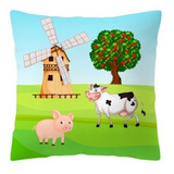 Kit Capa De Almofada Infantil Fazendinha