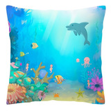 Kit Capa De Almofada Infantil Fundo Do Mar