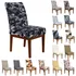 Kit Capa De Cadeira Jantar Elástico 6 Lugares Pronta Cor Black Flower