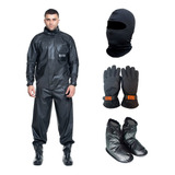 Kit Capa De Chuva Luva Touca Balaclava Polaina Piracapa Moto