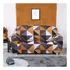 Kit Capa De Sofa 2 E 3 Lugares Geo Retrô Sala Moderna Linda