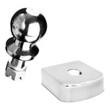 Kit Capa E Bola Esfera Inox 304 Engate Reboque Puxador 50mm