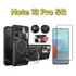 Kit Capa E Película Vidro 3d Para Redmi Note 13 Pro 5g -- Capinha Case Magnética Com Suporte Anel 360 Armadura Militar Anti Queda Aj Shops