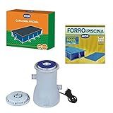 Kit Capa Forro Filtro Bomba 2 200 L H Para Piscina Premium 5000 Litros Mor 110v