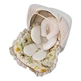 Kit Capa Forro Para Bebê Conforto Acolchoada Universal 100 Algodão Capota Protetora Solar Apoio Redutor De Corpo Protetores De Cinto Safari Bege