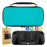 Kit Capa Nintendo Switch Lite  Tpu  Pelicula Vidro  4 Grips