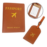 Kit Capa Porta Passaporte Carteira Tag Identificador Bagagem