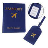Kit Capa Porta Passaporte Carteira Tag Identificador Bagagem