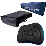 Kit Capa Proteção Ps5 Case Controle Playstation 5 Anti Pó