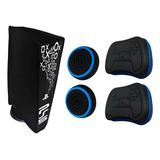 Kit Capa Protetora Antipoeira Ps5 Console 2 Estojo Skin Grip