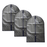 Kit Capa Ternos Vestidos Tnt 90 X 60 Cinza 3 Peças