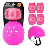 Kit Capacete Com Acessórios Rosa Dm Toys