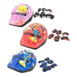 Kit Capacete Cotoveleira Joelheira Infantil Bike