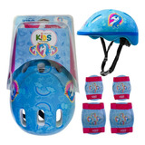 Kit Capacete Infantil Proteção Completa Skate Patins Bike