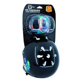 Kit Capacete Sk8 Preto Com Cotoveleira E Joelheira Dm Toys