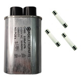 Kit Capacitor 0 90uf 3 Terminais 3 Fusivel 20a diodo Duplo