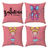 Kit Capas Almofadas Decorativas Bailarina 45x45 Id Decor
