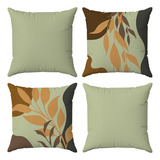 Kit Capas Almofadas Decorativas Folhas N 7 45x45 Id Decor Cor Diversas
