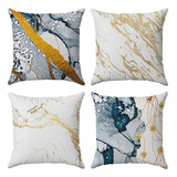 Kit Capas Almofadas Decorativas Mármore 45x45 Id Decor