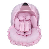 Kit Capas Completo Para Bebê Conforto Universal 5 Pçs rosa