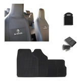Kit Capas De Banco Couro Tapetes Automotivo Kwid 2017 A 2023