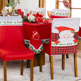 Kit Capas De Cadeira Estampadas Natalina Ajustável 10 Peças Cor Papai Noel