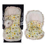 Kit Capas P carrinho Capa P Bebê Conforto Safari Bege
