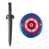 Kit Capitão América Espada Com Escudo Herois Brinquedo
