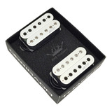 Kit Captadores Malagoli Hh777 Brancos Braço E Ponte Guitarra