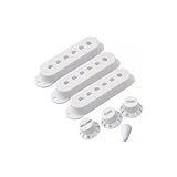 Kit Captadores Para Guitarra Com Knobs- Capa Protetora E Botões- Disponível Em Branco E Preto- Velvet -Branco-