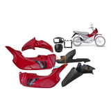 Kit Carenagem Adesivado Completo Aba Tampa Tanque Pop 100