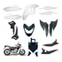Kit Carenagem Completo Branco Honda Cb300r Abs 2009 À 2012