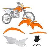 Kit Carenagem Conjunto Plástico Honda CRF 230 2015 -Suporte Aletas - Tampa Da Bateria Inclusa- Laranja