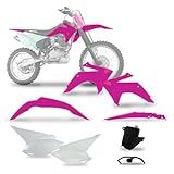 Kit Carenagem Conjunto Plástico Honda CRF 230 2015 -Suporte Aletas - Tampa Da Bateria Inclusa- Pink