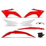 Kit Carenagem Conjunto Plástico Honda CRF 230 2015 Suporte Aletas Tampa Da Bateria Inclusa Vermelho