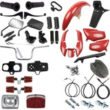 Kit Carenagem   Kit Farol Pisca Cg 125 Titan 95 99 Vermelho