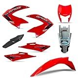 Kit Carenagem Nxr Bros 150 Vermelho 2012 Esd Adesivo
