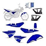 Kit Carenagem Plástico Completo Compatível CG Titan 150 Azul 2004 Es Esd Ks Sub Tampa C Adesivos