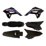 Kit Carenagem Roupa Amx F21 Crf 230f Com Adesivos Preto