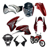 Kit Carenagem Titan 150 Branca 2015 Completo Capitao America