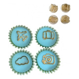 Kit Carimbos Marcadores De Viagem 2cm Docinho 4 Un
