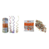 Kit Carnaval Serpentinas Confetes Coloridos Festa Folia
