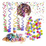 Kit Carnaval Serpentinas Confetes Coloridos Festa Folia