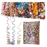 Kit Carnaval Serpentinas Confetes Coloridos Festa Folia