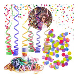 Kit Carnaval Serpentinas E Confetes Coloridos Festas Folia