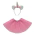 Kit Carnaval Unicórnio Tiara Saia Gliter 40cm Festa Fantasia